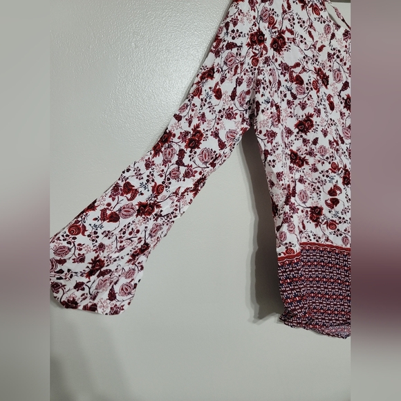 NWT Faded Glory Merlot Tunic Blouse with cross back Size L 100% Rayon - Picture 7 of 12